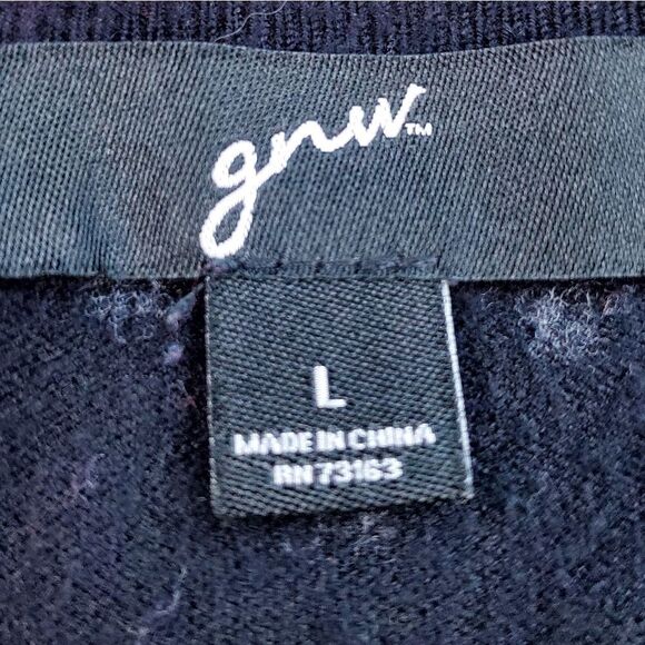 💜GNW Black & Hot Pink Polka Dot Buttoned Cardigan Sweater Large - Picture 8 of 9